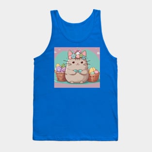 Cute Easter cat Tank Top